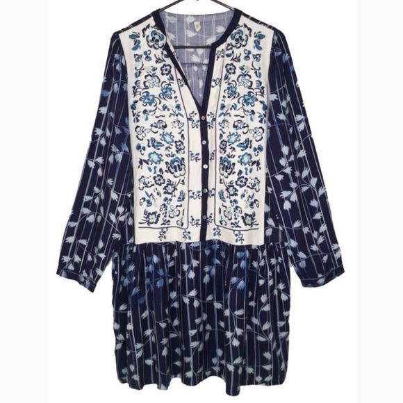 ANTHROPOLOGIE| Tiny Seleme Embroidered Shirtdress - Picture 7 of 15